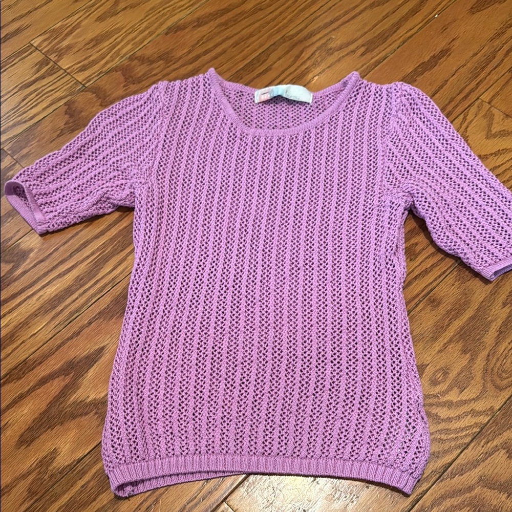 Free People purple crochet top